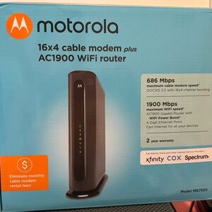 Motorola Black Modem-Router Combo with AC1900 WiFi